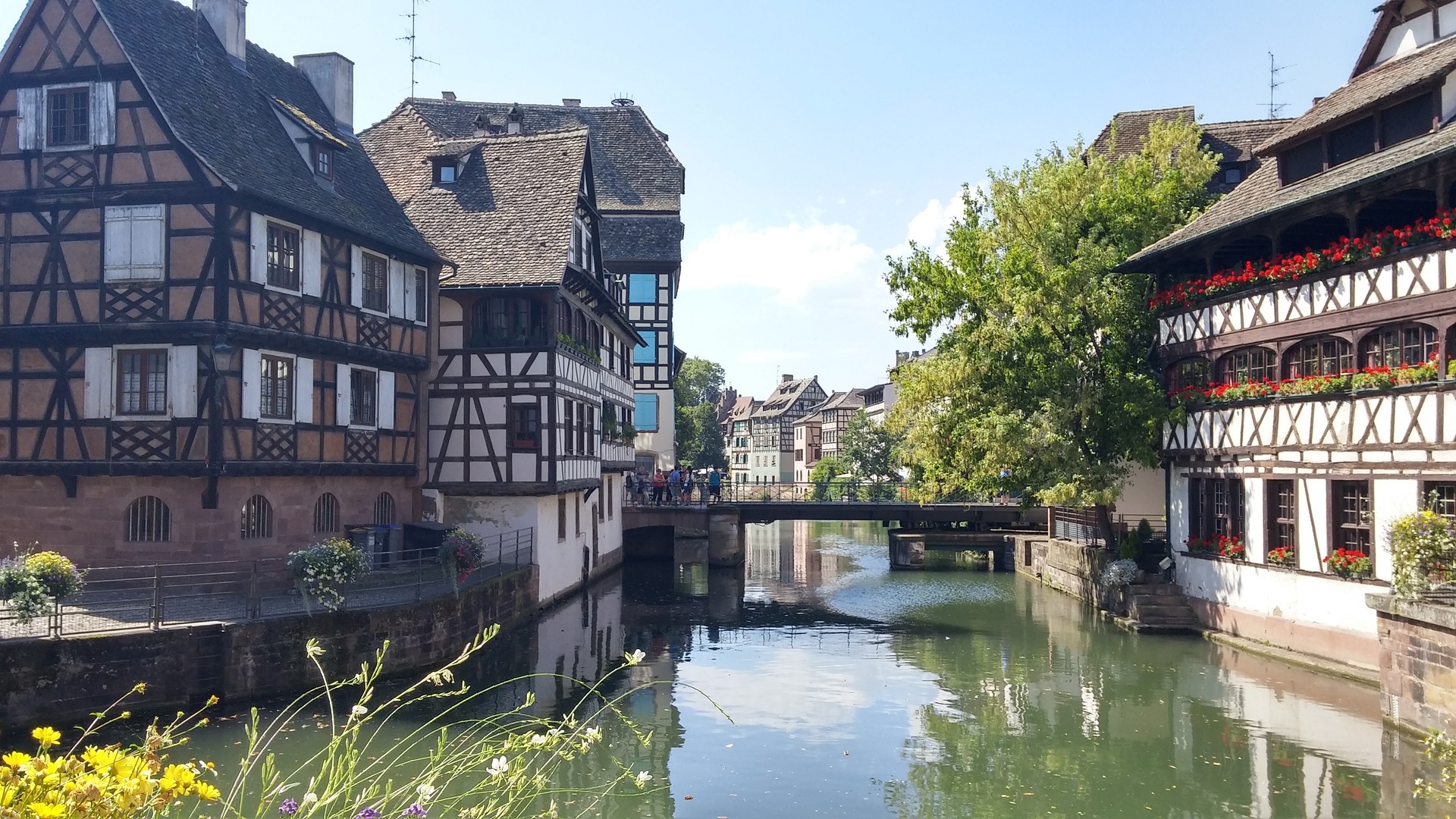 Le fleuve à Strasbourg en journée